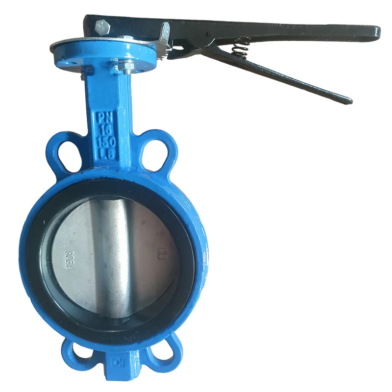 High quality  PN16 Stainless steel 316 Disc Ductile Iron manual epdm seat wafer type butterfly valve