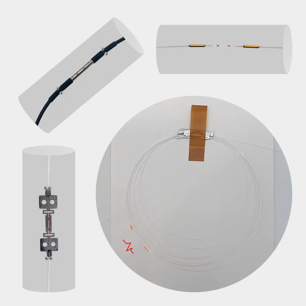 Optical instruments different center wavelength Single connector  strain sensor 1m double ended pigtail SAMYON fiberbragggrating