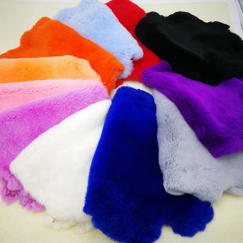 Дешевая цена окрашенная шкура кролика из меха