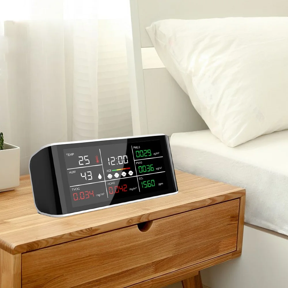Новый цифровой монитор CO2 качества воздуха PM2.5 детектор pm2.5 тестер PM TVOC HCHO метр Япония