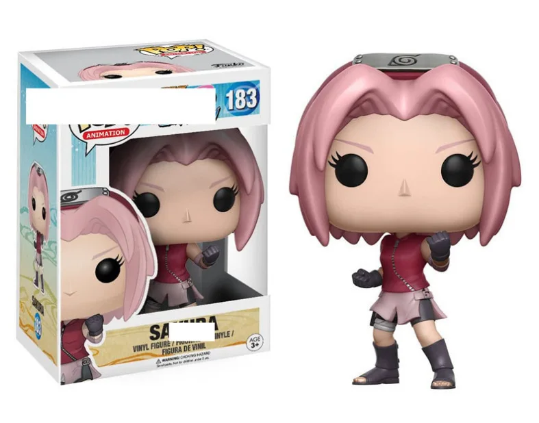 Hot Selling Anime Funko Pop Vinyl Figure Sakura Pvc Action Figure 183 Collection Toys Pink Hair Lovely Girl Vinyl Doll