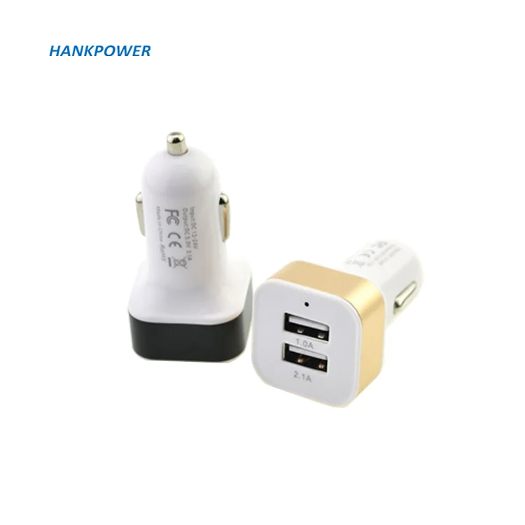 Mobile Accessories 2 USB Battery Charger Powered 2.1 Amp Double Car Charger USB