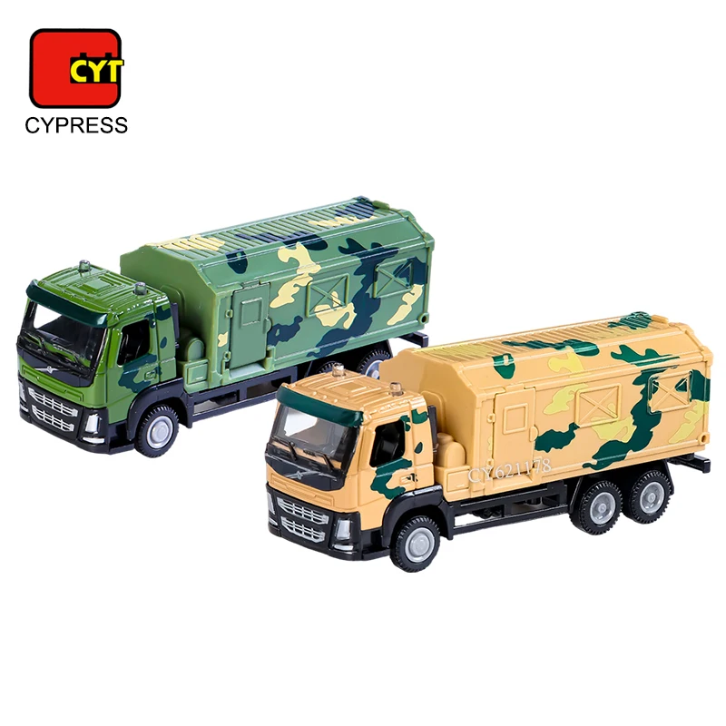 New Arrival 1:50 Military Vehicle Metals Alloys Free Wheel Diecast Transport Cart Car Toys For Kids