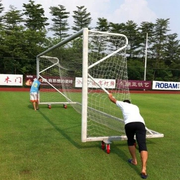 Custom made soccer goal wall, fixed portable soccer & rugby goals fixed goal