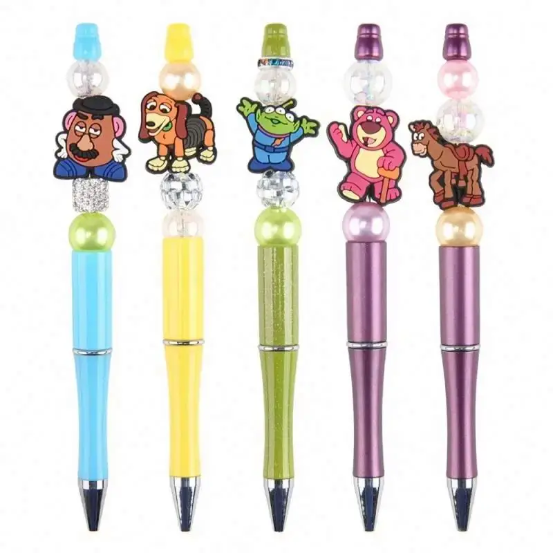 Wholesale custom cartoon cc cow coffee mugs Silicone focal bead animal shape focal beads cartoon character silicon bead for pens