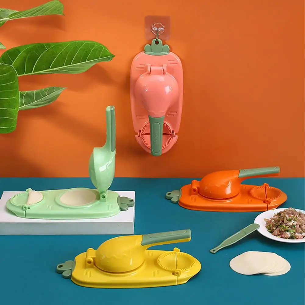 Factory Outlet Kitchen Gadgets New Year Tool DIY Plastic Machine Manual 2 in 1 Dumpling Maker For Press Dumpling Maker Molds