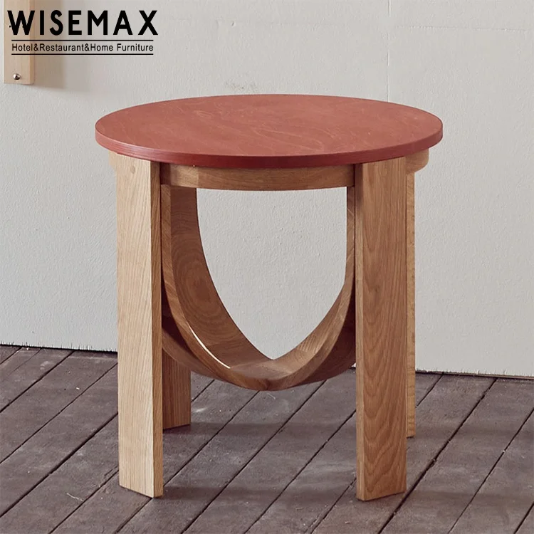 WISEMAX FURNITURE High quality home furniture Modernist unique U shaped base design wooden coffee table for living room