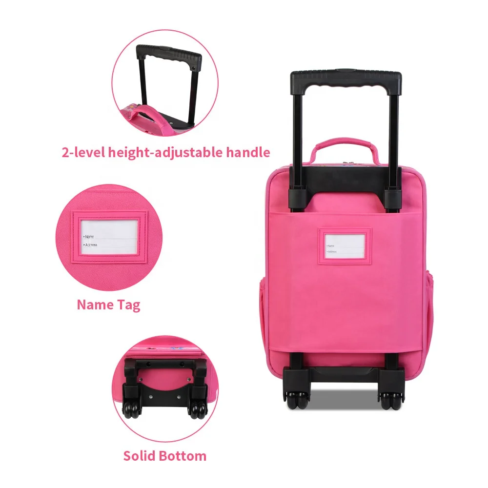 Flamingo Print Travel Suitcase Luggage Box for Kids Children