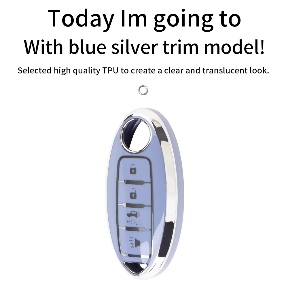 Hot sale soft TPU protective case for Nissan 4 button remote key cover car accessories