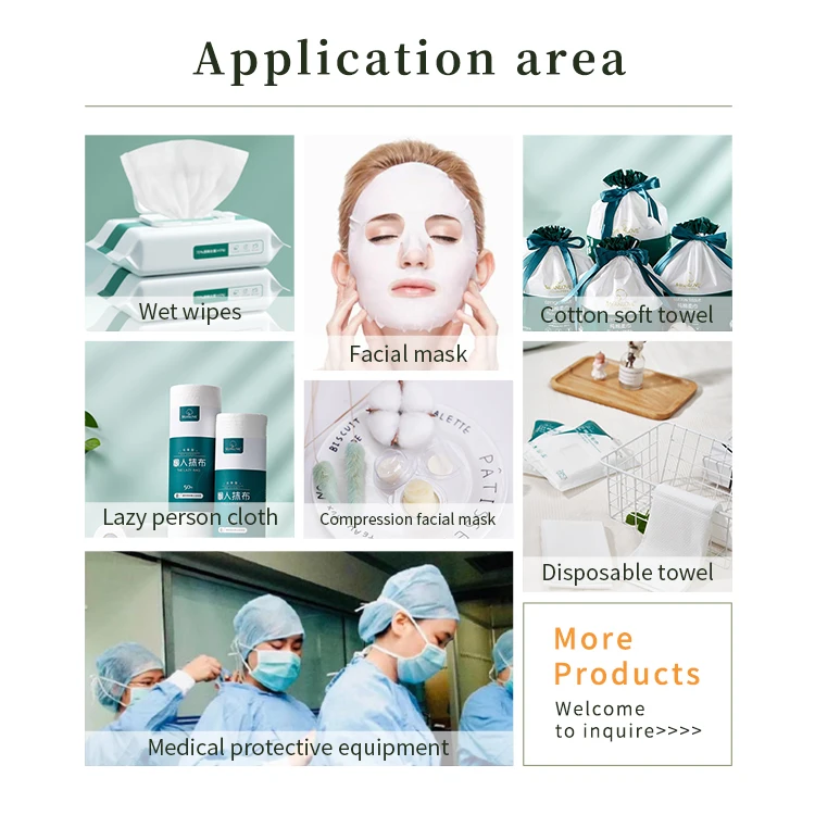 Viscose rayon nonwoven disposable hygienic product use spunlace fabric baby wet wipes non woven fabric