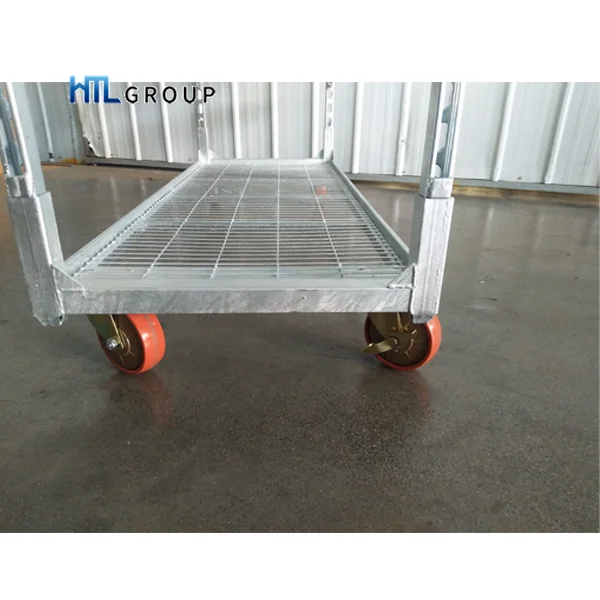Mushroom nursery transport storage rolling metal gardening trolley plant rack for sale