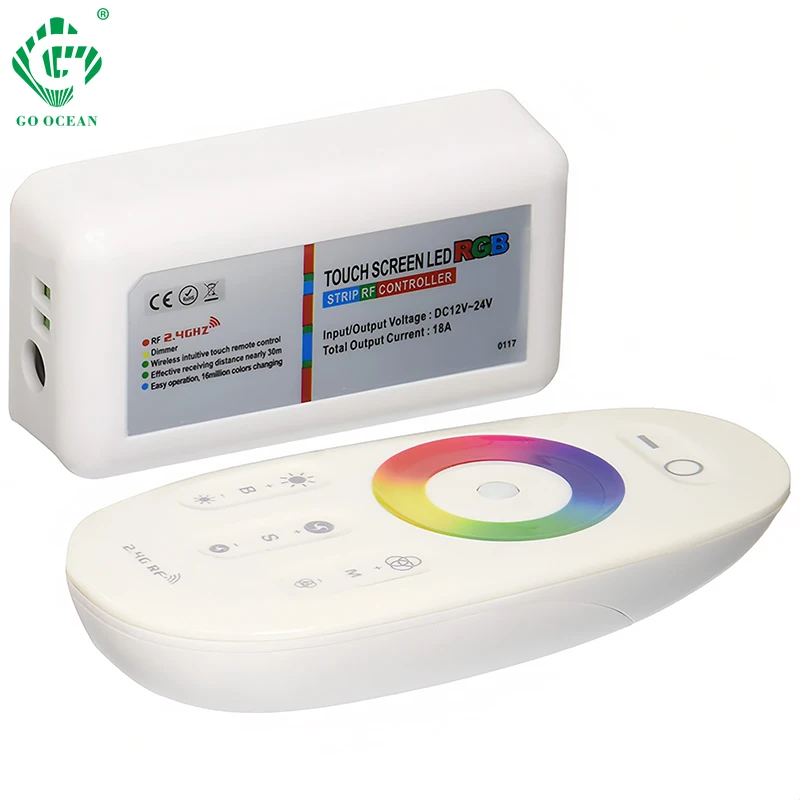 RGB-контроллер 2 4 г RF беспроводной 12-24 В полный сенсорный контроллер затемнения для RGB полосы света