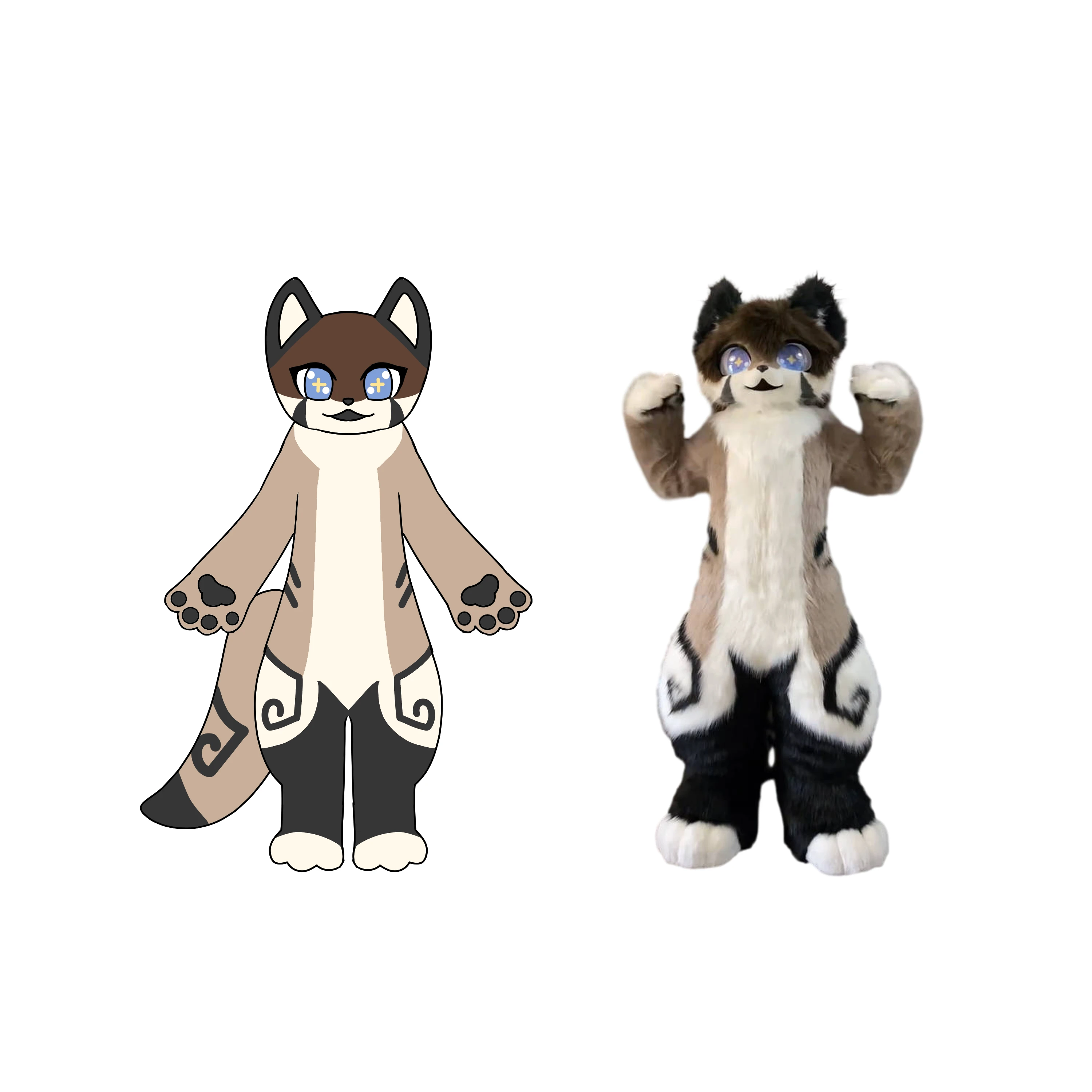 Fox Tail Halloween Costume Cosplay Adult Furrysuit Animal Costume Realistic furry mascot Comic Con Kigurumi suit