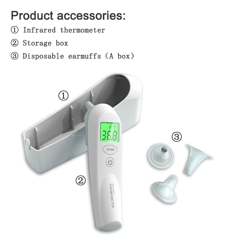 Household Digital Waterproof Thermometer Infrared Forehead Ear Baby Thermometer Termometro Digital Non Contact Thermometer