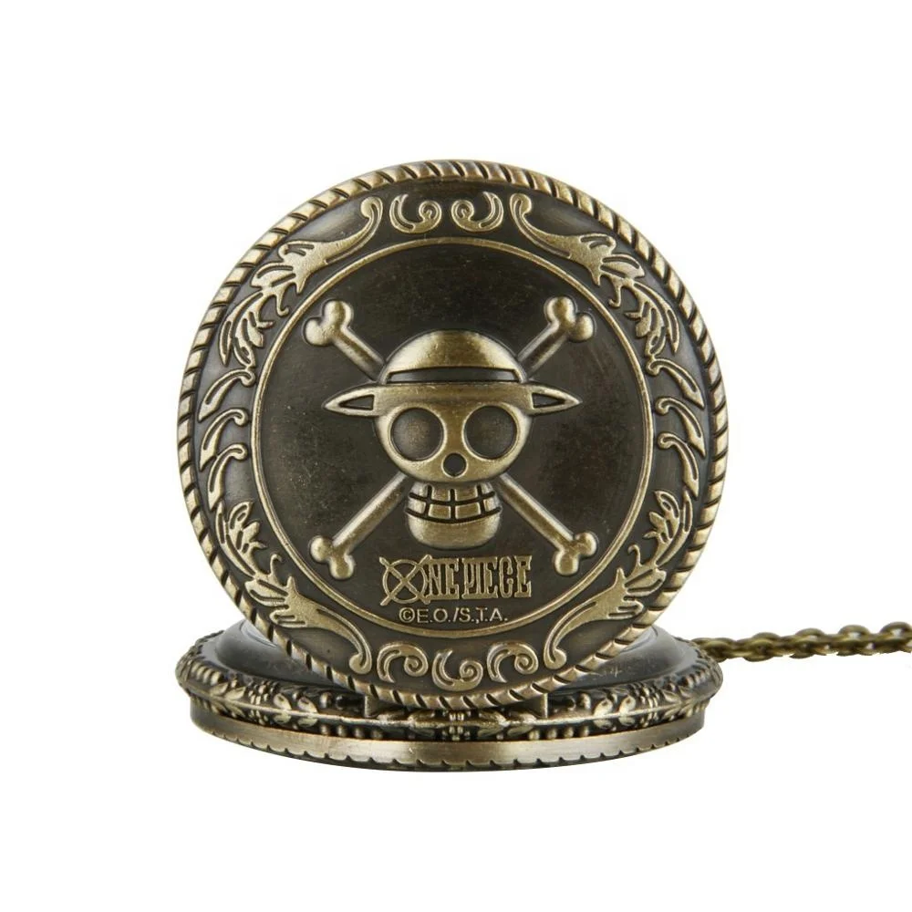  Китай оптовая продажа античная бронза карманные часы Pocketwatch с мультяшным черепом Montre A