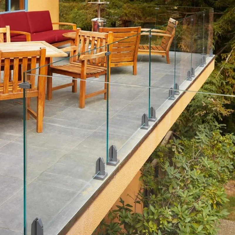 Professional Manufacture Outdoor Free Standing Railing Casual Balcony Glass Handrail Baluster