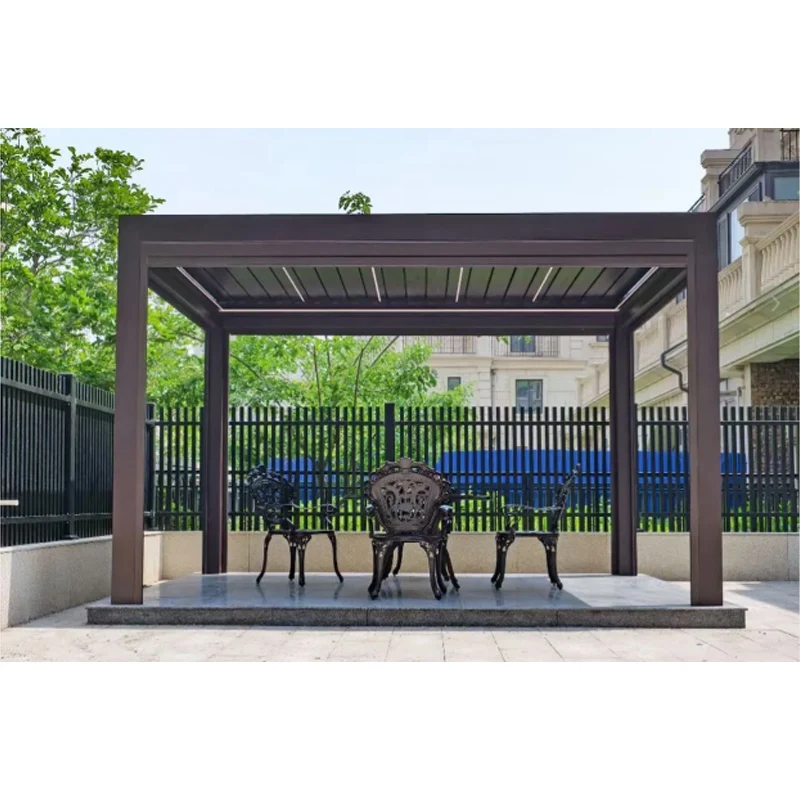 Luxury Modern Outdoor Garden Aluminum metal 3x3m pergolas and gazebos