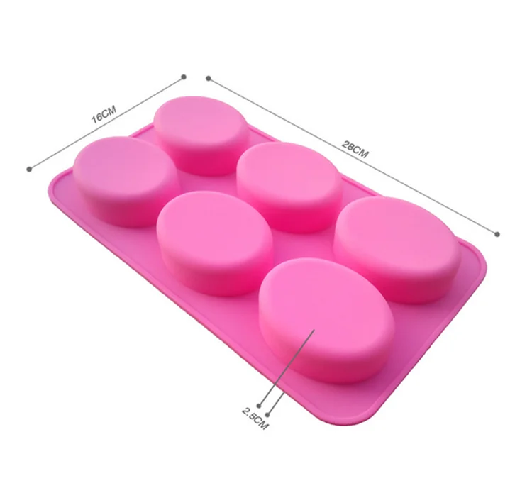Custom 6 cavity 3d Baby rectangular diy Made Hand Oval 100% soap silicone mold for soap making