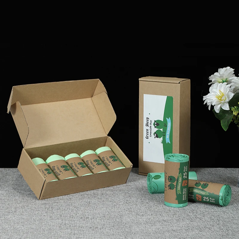 Машина делая 13 галлонов толщина Hdpe ванная комната кукурузный крахмал качество белый Домашнее использование биоразлагаемые мешки для мусора Xxxl большой