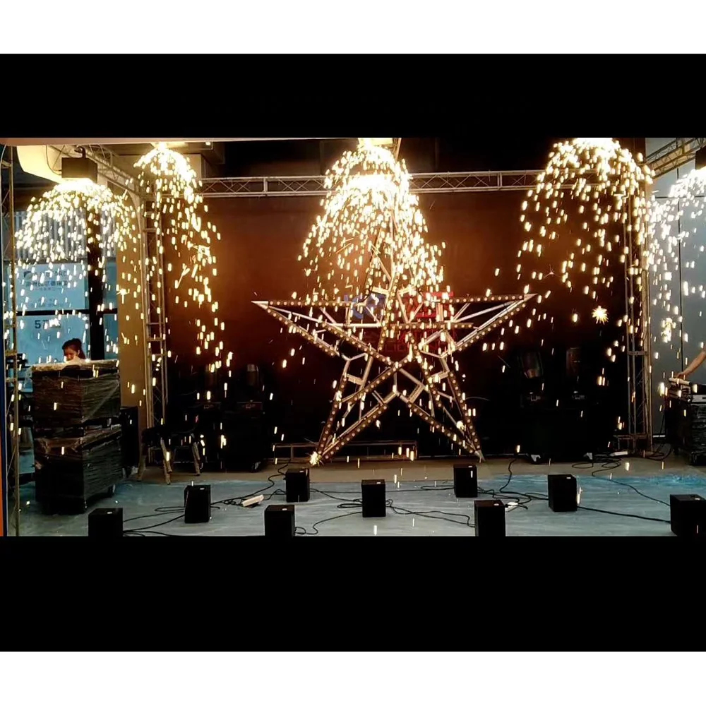 
Пульт дистанционного управления DMX водопад Искра осени холодный Пиро Фейерверк Фонтан спиннинг дождевая искра машина для вечеринки свадьбы dj сцены 