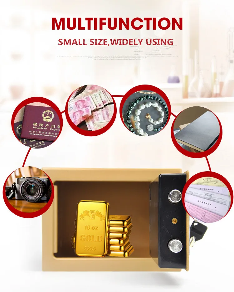 Secure Metal fireproof digital code lock Cash Safe Electronic Money Safe Steel Mini Safe Hotel Family Cheap