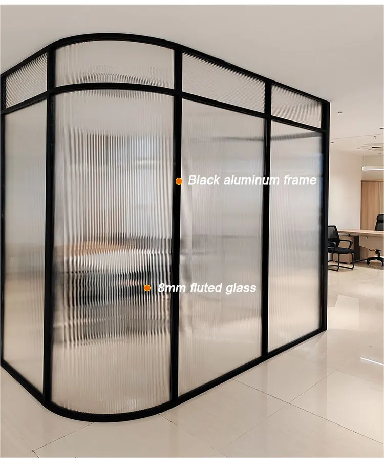 New Modern Customized Room Divider Mobile Office Partition Glass Wall Decorative Room Partitions glass Office Wall Internal Door