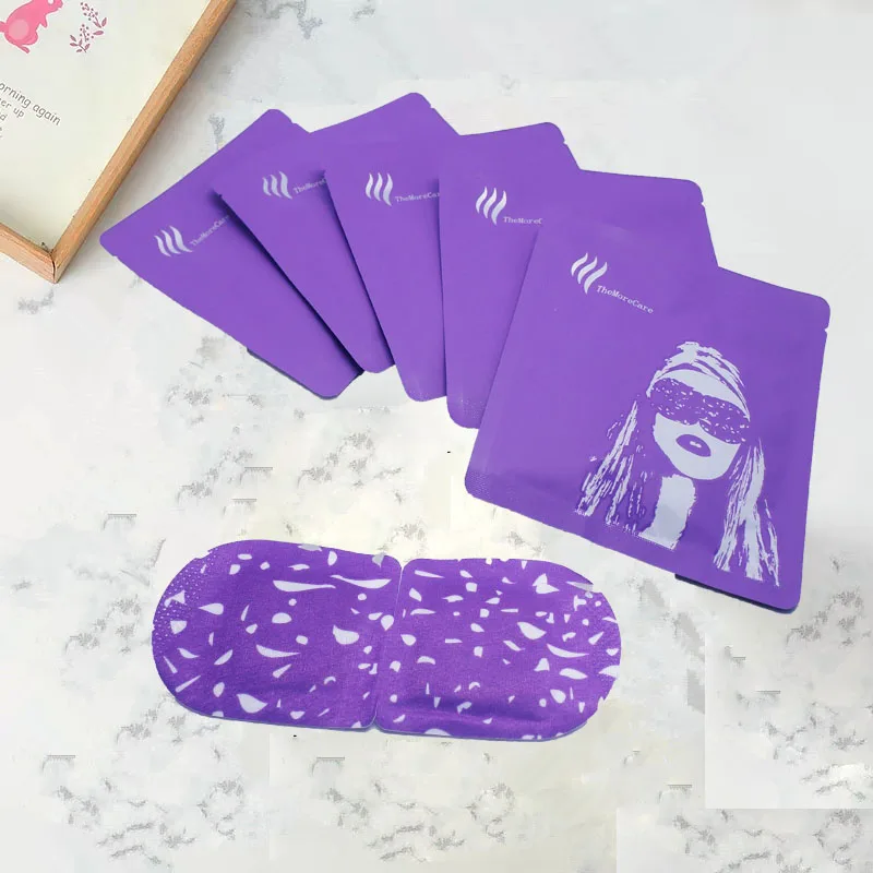 2021 OEM  free samples provided lavender self-heating steam eye mask suitable for both dry skin to relieve eye mask dark circles