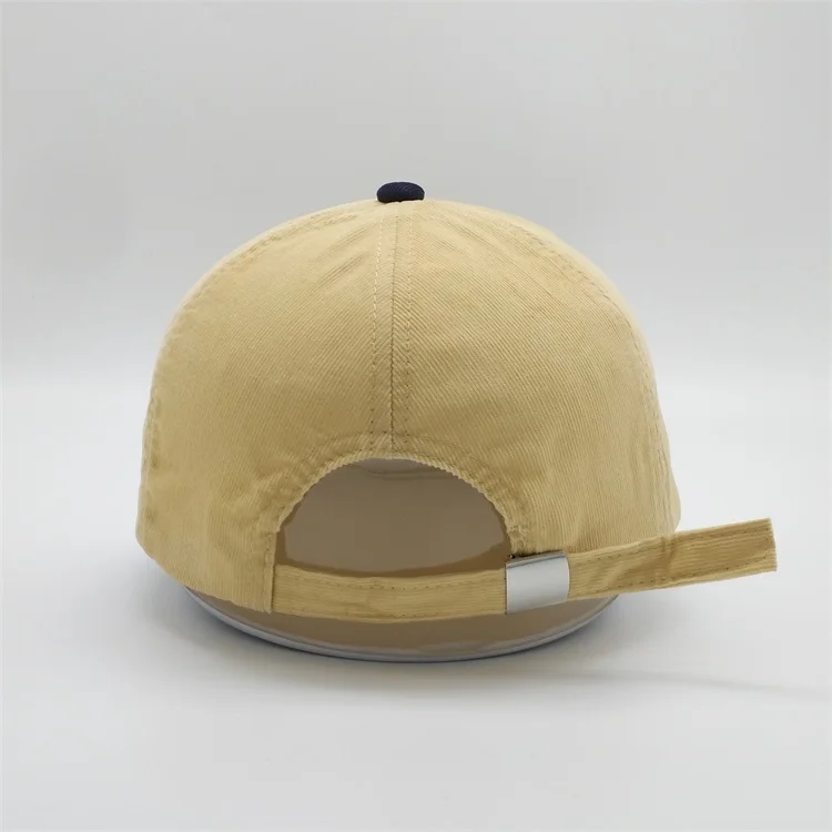 High Quality Custom Tan Camel Color Embroidered Logo Adjustable Metal Buckle Baseball Sport Cap Dad Hats