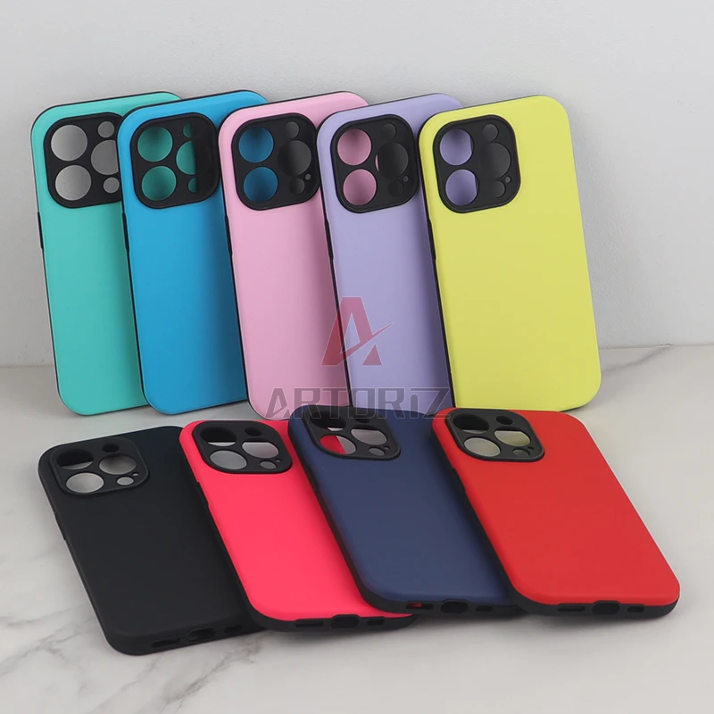 Cool Phone Case  Wholesale  Camera Lens Protection Mobile Phone Case TPU PC 2 in 1 Hard Back Cover Armor For iPhone 14pro