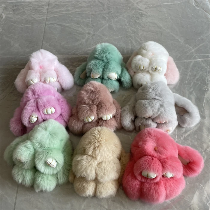 Custom Pendant Natural Fur Keychain Toys