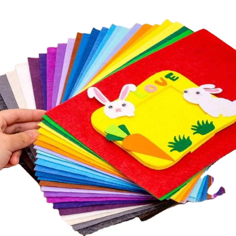 Neon color 30*30cm Nonwoven Felt Fabric Flowers DIY Toys Gift Colorful Manual Cloth Polyester Vilt Feltro Fieltro Handmade Craft