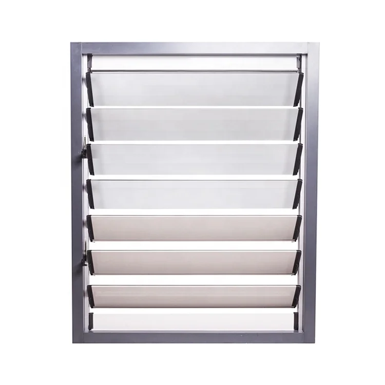 Glass Blinds With Mosquito Net Electric Automatic Aluminum Profile Louvres