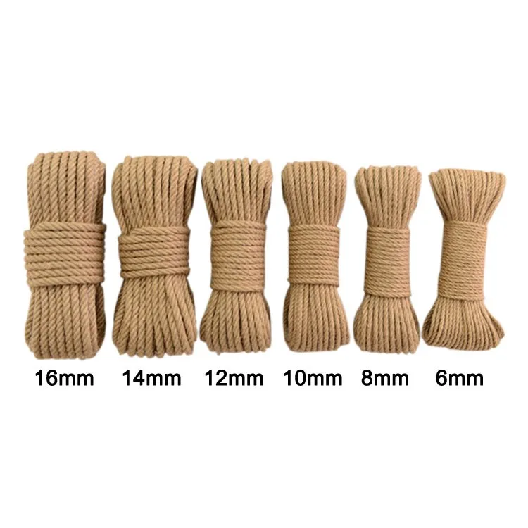 Jute Rope Factory Direct Supply Twisted Manila Rope 100% Hemp Twisted Braided Cotton Rope