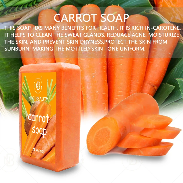 Oem Whitening Soap Private Label Handmade Whitening Beauty Bathing Gentle Skin Carrot Soap