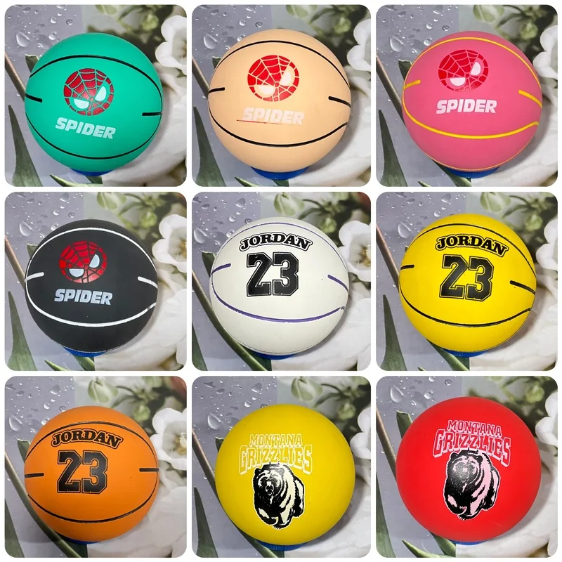 Wholesale 60mm Customized Brand Logo High Bouncing Natural Rubber Basketball Toy Jumping Ball