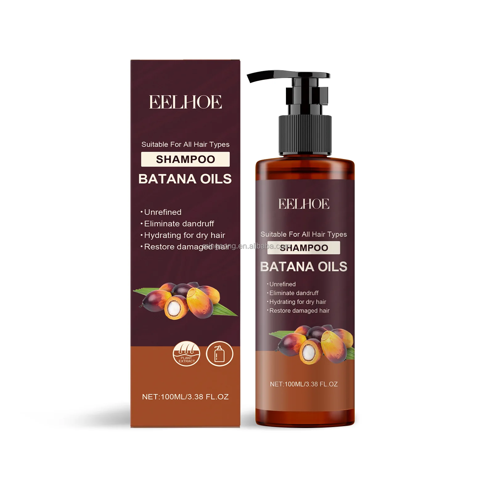 Eelhoe products hair care nourishing repairing batana oil shampoo and conditioner 100ml