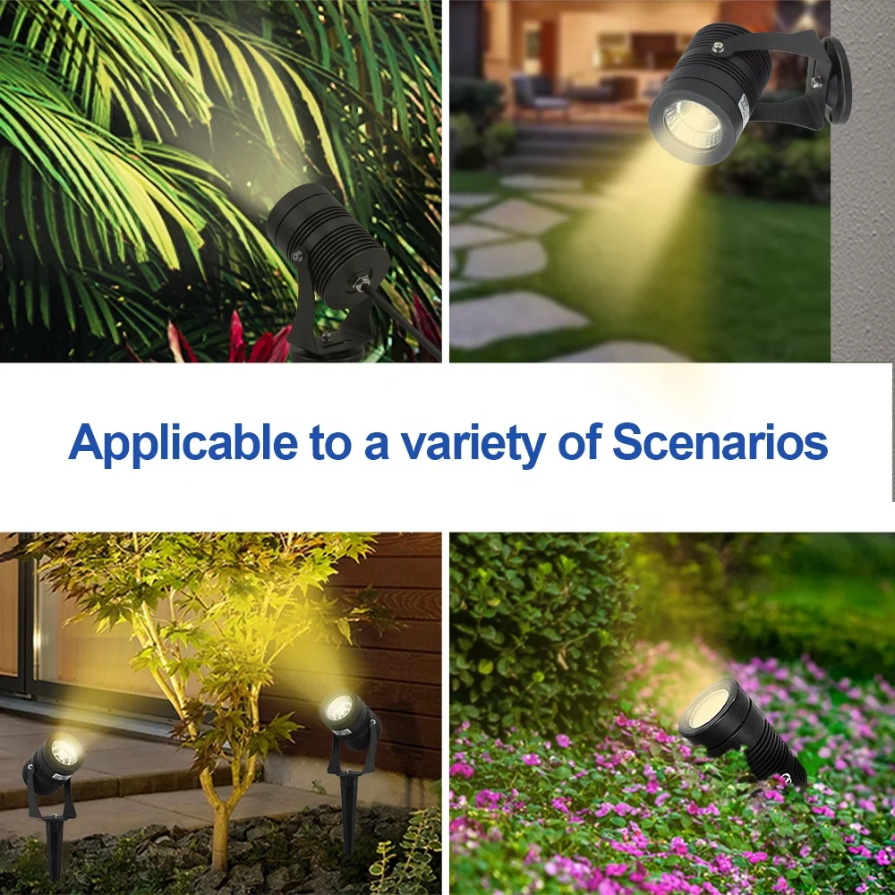 3w 5w 7w 10w 18w out door lights garden spot light aluminum waterproof ip65 lawn lamp 12v garden led spike light