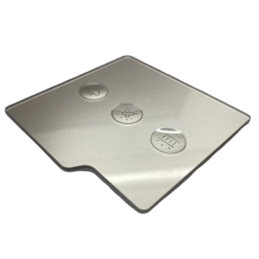 3mm Custom Screen Printing Wall Touch Switch Tempered Glass Panel