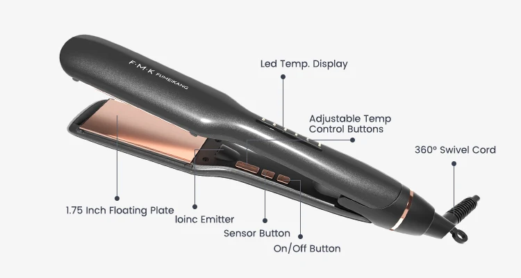 Ions New Professional Widen Hot Plates Hair Flat Iron Shinny Shot Hair Straightener Ceramic hair Straightening iron