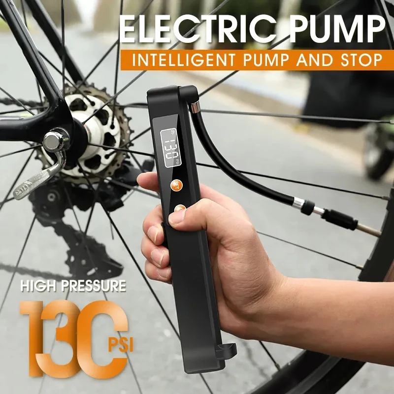 High-Pressure Mini Portable Electric Bicycle Pump Electric Bicycle Pump  Bike Pump Electric Electric Bike Tire Inflator