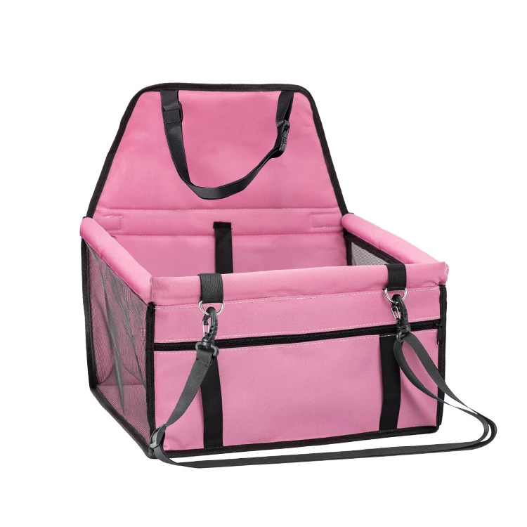 Wholesale Oxford Waterproof Folding Car Seat with Safe Belt Travel Dog Cat Booster Seat Outdoor