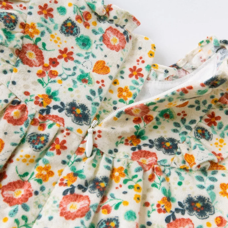 DBM14557 dave bella  autumn fashion print princess toddler dress baby clothes infant dress baby girl star baby fairy dress