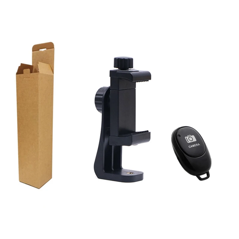 Phone Tripod Adapter, Cell Phone Holder Clip Mount with Remote Shutter Compatible with iPhone/Samsung and All Cell Phones.jpg