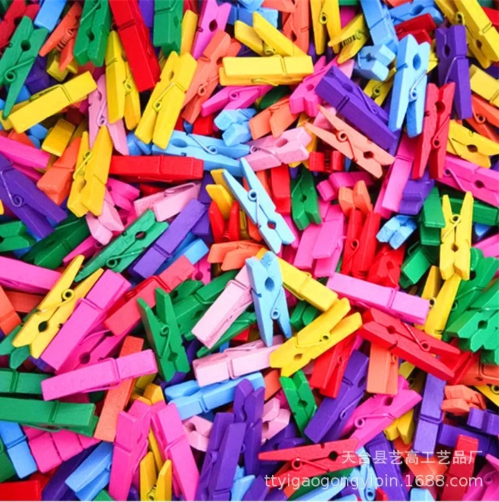 Colorful Wooden cloth peg and Mini wooden clip and Clothespin Small Wood Cloth Pegs Clips Cloth Pin