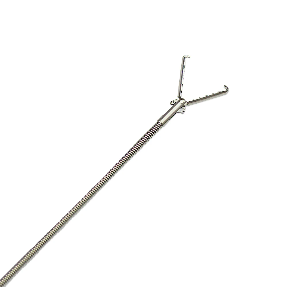 Disposable Stainless Steel Urology Disposable Grasping Forceps Fenestrated With Net