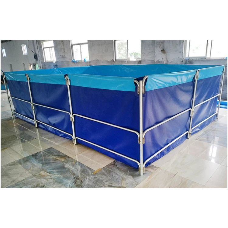 High quality flexible PVC and HDPE lining greenhouse galvanized frame  fish farm fish pond for sale
