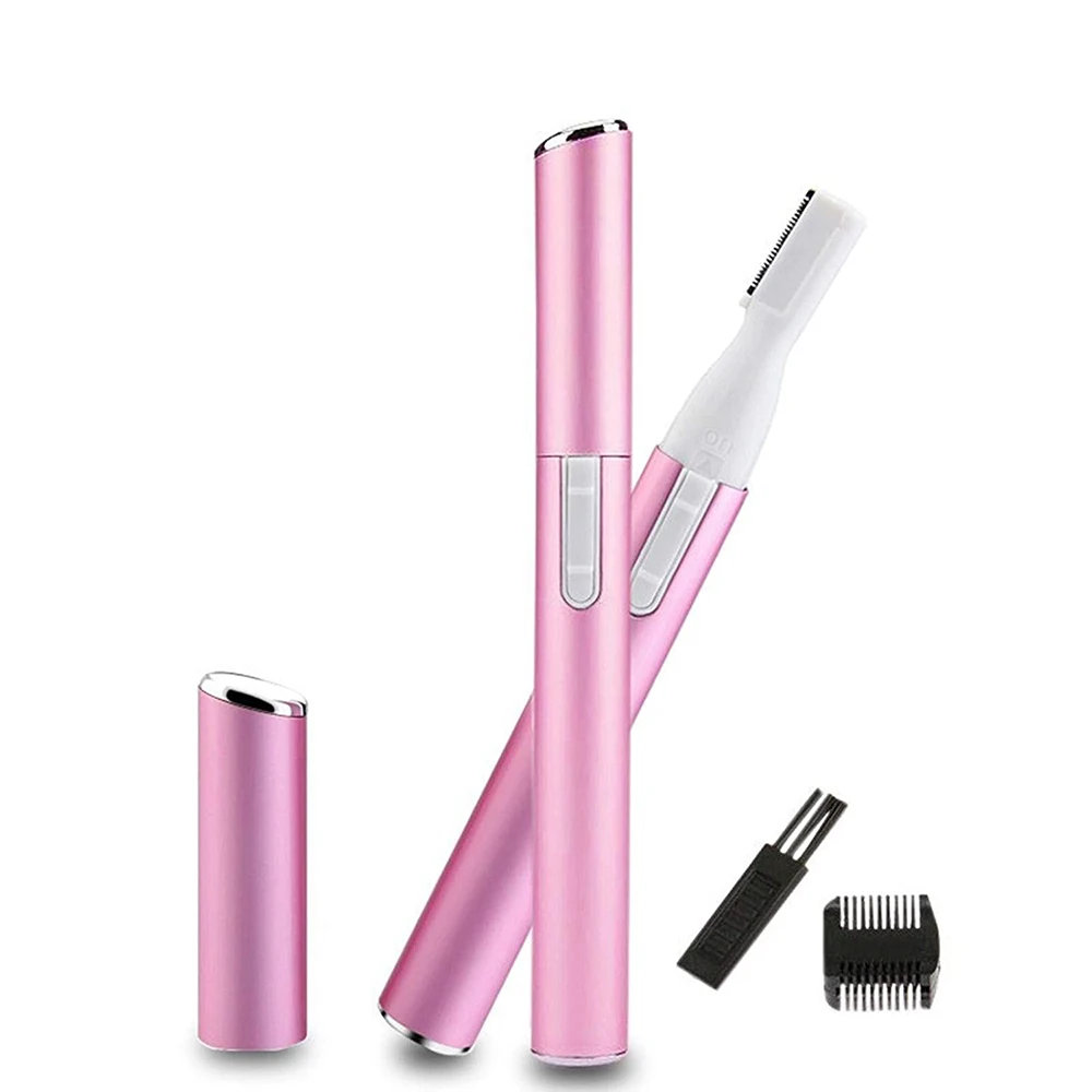 lady interchangeable heads mini portable electric eyebrow trimmer Hair Nose Temple eyebrow trimmer