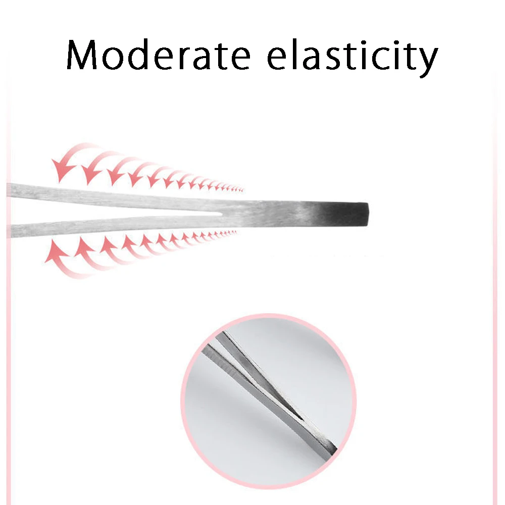 Low Price Customized Logo Stainless Steel Eyelash Tweezers Eyebrow Clip