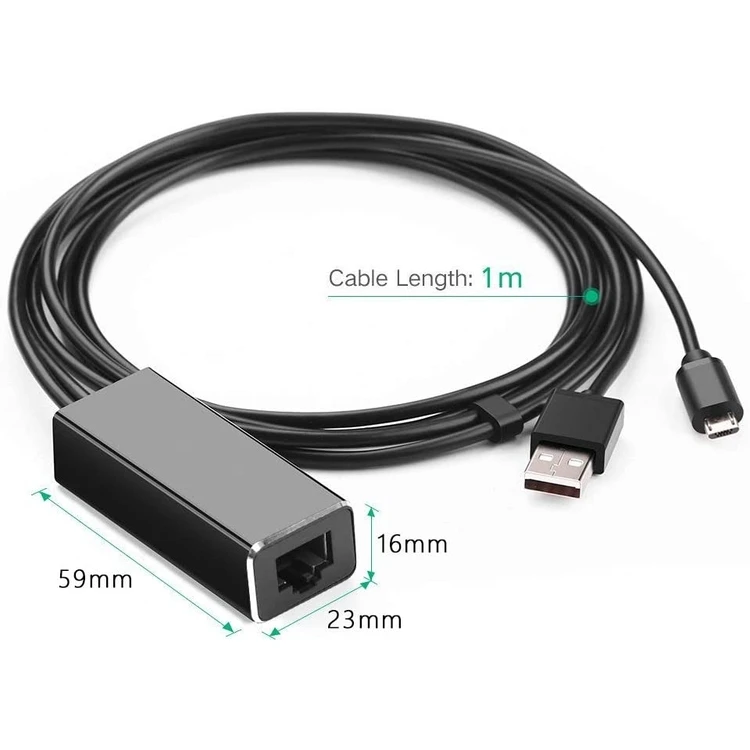 New Product Hot Sale Handy Mobile RJ45 Ethernet Port 10/100 Mbps internet adapter for TV Stick