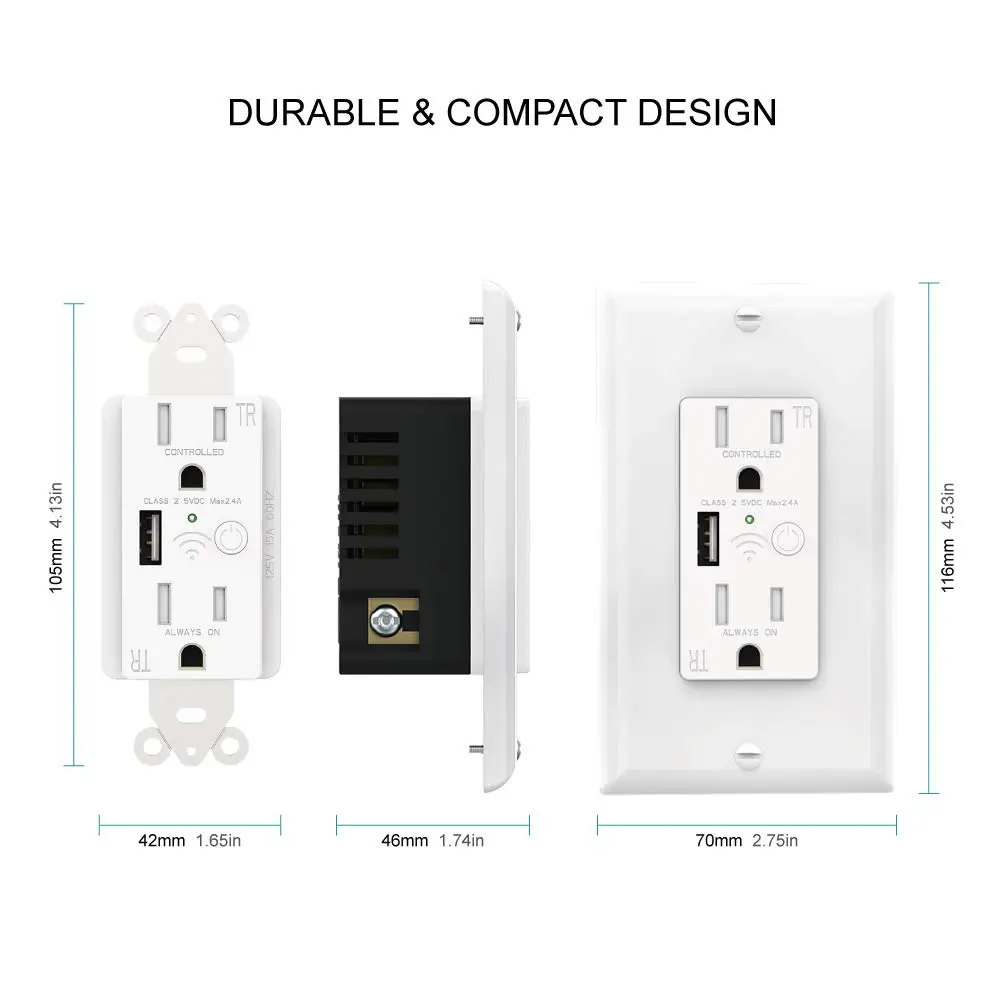Keygma Tuya Smart Switch Wall Outlet Wifi Alexa